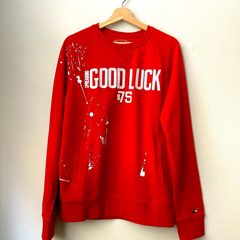 Red-Orange Crewneck Sweatshirt